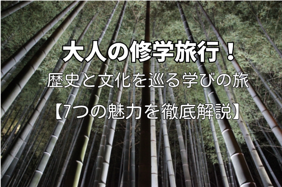 大人の修学旅行！歴史と文化を巡る学びの旅